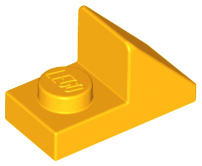 Brick Sloped 45° 2 x 1 with 2/3 Cutout [Original Version] in Bright Light Orange