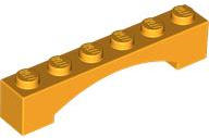 Brick Arch 1 x 6 Raised Arch in Bright Light Orange