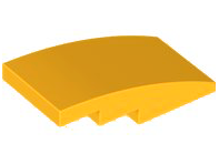 Brick Curved 4 x 2 No Studs in Bright Light Orange