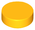 Tile Round 1 x 1 in Bright Light Orange