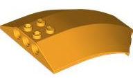 Windscreen 8 x 6 x 2 Curved in Bright Light Orange