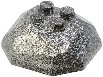 Rock Boulder 4 x 4, Top in Speckle Black-Silver