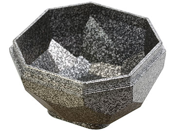 Rock Boulder 4 x 4, Bottom in Speckle Black-Silver