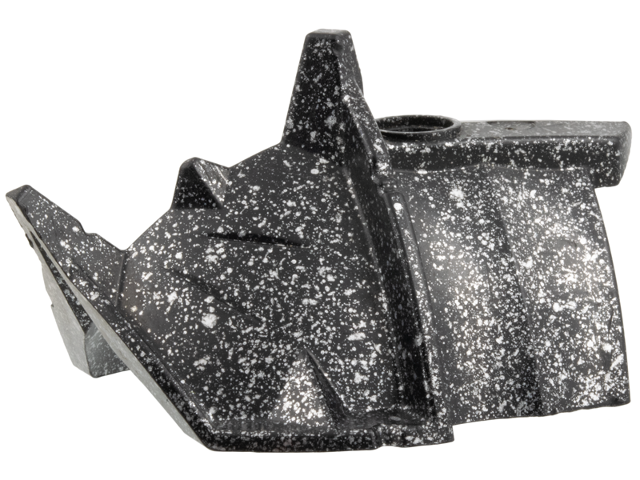 Large Figure Shoulder Cover, Armor, Spiky in Speckle Black-Silver