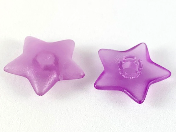 Clikits Icon, Star 2 x 2 Large with Pin in Trans-Light Purple