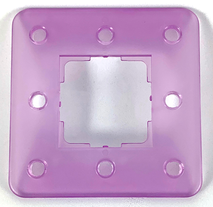 Clikits Frame, Square 3 x 3 with 8 Holes in Trans-Light Purple