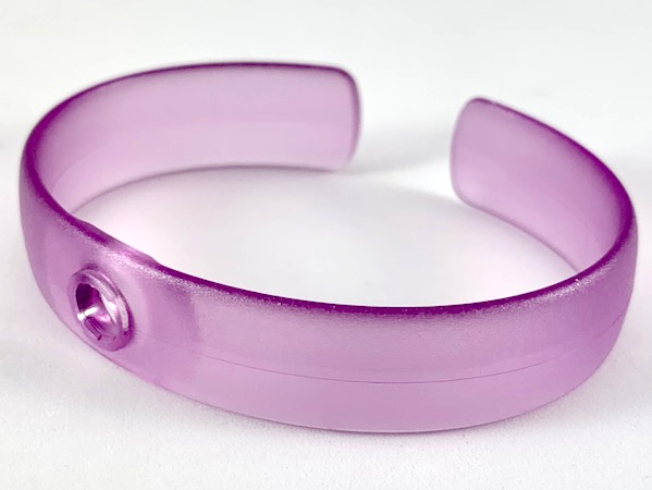 Clikits Bracelet, Bangle with Hole in Trans-Light Purple