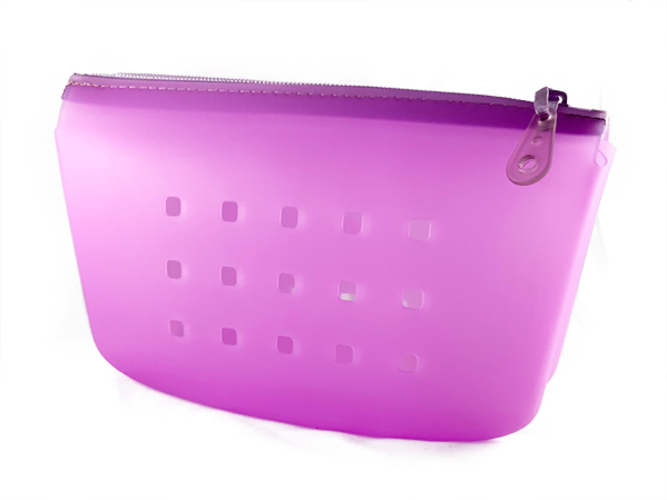 Clikits Pouch with Zipper and Pull, 3 x 5 Holes Arrangement in Trans-Light Purple
