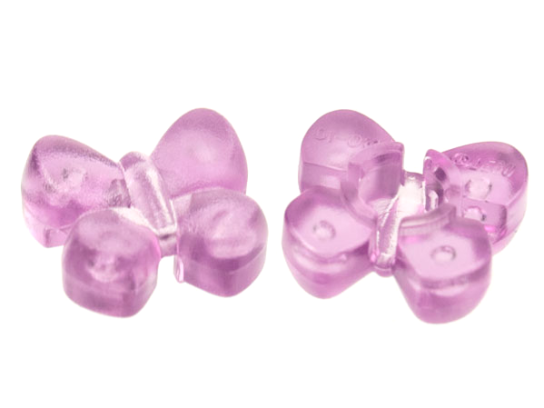 Clikits Icon, Butterfly 2 x 2 with Hole in Trans-Light Purple
