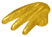 Weapon Bladed Claw Spread in Pearl Gold