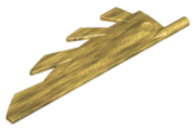 Creature Body Part, Wing 9L with Stylized Feathers in Pearl Gold