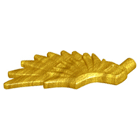 Animal / Creature Body Part, Wing Feathered in Pearl Gold