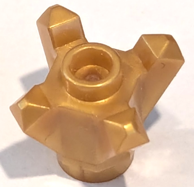 Rock 1 x 1 Crystal 4 Point in Pearl Gold