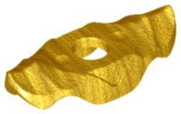 Minifig Neckwear Armour Breastplate with Shoulder Ridges in Pearl Gold