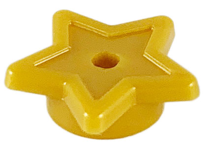 Tile, Star with Stud Holder, Pin Hole in Pearl Gold