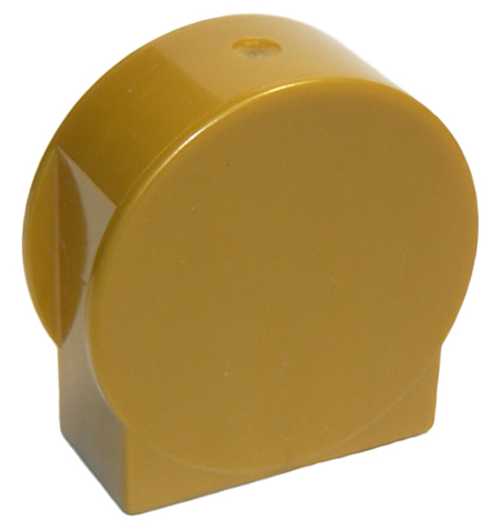 Duplo Brick 1 x 3 x 2 Round Top, Cut Away Sides in Pearl Gold