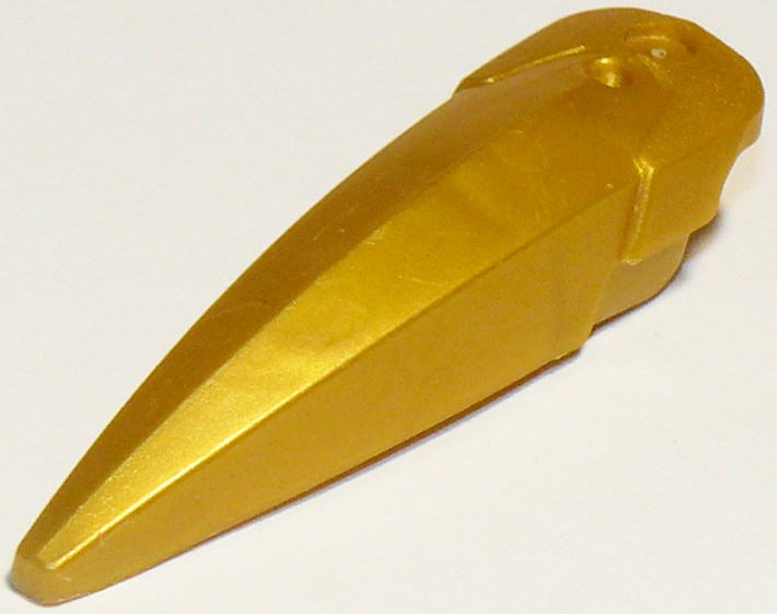 Large Figure Limb Cover / Claw / Spike Large with Axle in Pearl Gold