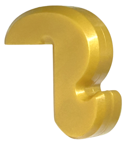 Animal Body Part, Cat Tail in Pearl Gold