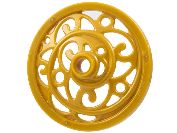 Ornate Carriage Wheel [43.2mm] in Pearl Gold