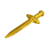 Weapon Sword / Greatsword Pointed with Thick Crossguard in Pearl Gold
