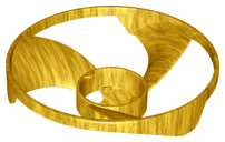 Propeller 3 Blade 13 Diameter in Pearl Gold