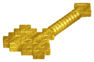 Weapon Axe Blocky in Pearl Gold
