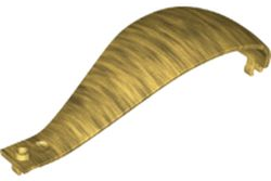 Panel 4 x 4 x 13 Curved Tapered with Clip at Each End in Pearl Gold