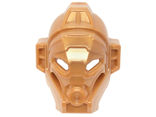 Large Figure Mask of Jungle (Kanohi Miru) in Pearl Gold