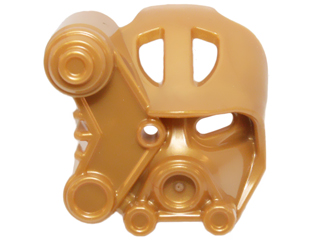 Large Figure Mask of Ice (Kanohi Akaku) in Pearl Gold