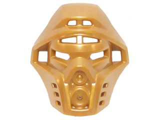 Large Figure Mask of Earth (Kanohi Pakari) in Pearl Gold