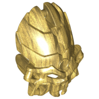 Large Figure Mask Skull Spider in Pearl Gold