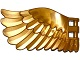 Creature Body Part, Wing 4 x 7 Left with Feathers and Handles for Clips in Pearl Gold