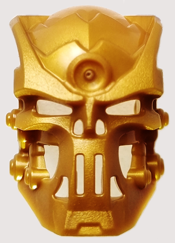 Large Figure Mask Skull in Pearl Gold