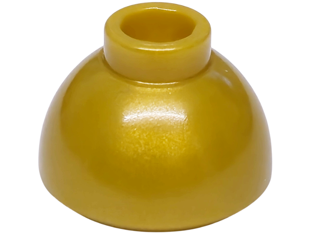 Brick Round 1.5 x 1.5 Dome Top [Plain] in Pearl Gold