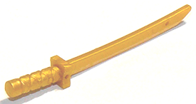 Weapon Sword / Katana / Shamshir with Capped Pommel [Square Guard] in Pearl Gold