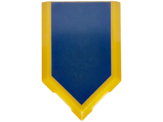 Tile Special 2 x 3 Pentagonal with Dark Blue print in Pearl Gold