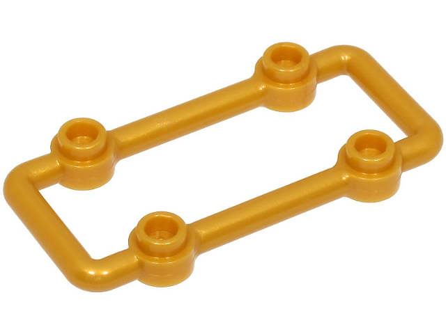 Lattice 3 x 6 Module with Studs in Pearl Gold