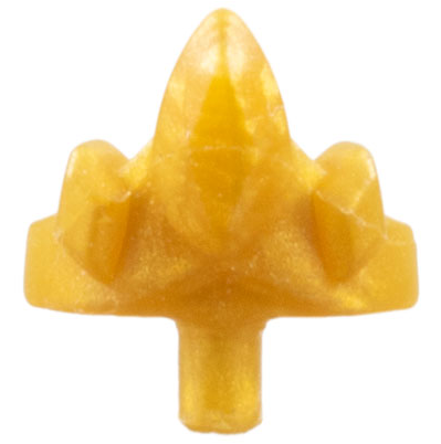 Headwear Accessory Crown / Tiara, 3 Points in Pearl Gold