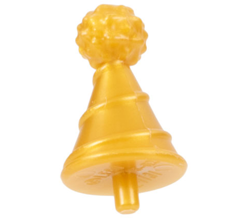 Headwear Accessory Hat with Small Pin, Clown / Party with Pin in Pearl Gold