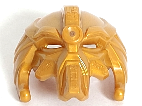 Large Figure Mask of Control in Pearl Gold