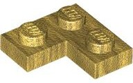 Plate 2 x 2 Corner in Pearl Gold