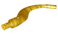 Plant / Animal Body Part, Tree / Branch / Tail / Appendage Bladed with Pin in Pearl Gold