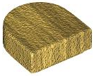 Tile Round 1 x 1 Half Circle in Pearl Gold