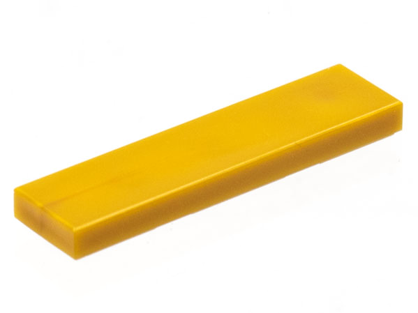 Tile 1 x 4 with Groove in Pearl Gold