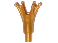 Headwear Accessory Crown Long with Bar in Pearl Gold