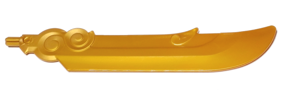 Large Figure Weapon Sword with Axle in Pearl Gold
