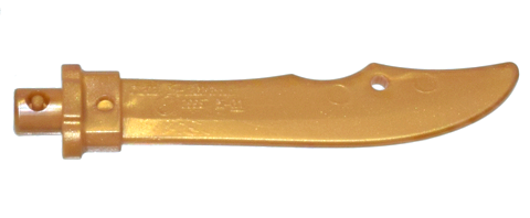 Weapon Axe Blade with Bar in Pearl Gold