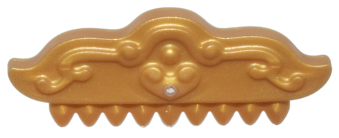 Weapon Blade, Curved with Bar in Pearl Gold