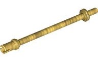 Bar 8L - Two Stop Rings / One Pin, Technic Figure Ski Pole [Flat End] in Pearl Gold