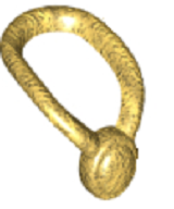 Minifig Neckwear Necklace in Pearl Gold